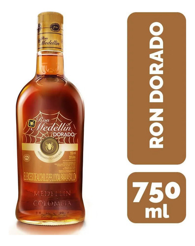 Ron Medellin Dorado 750ml - mL a $62