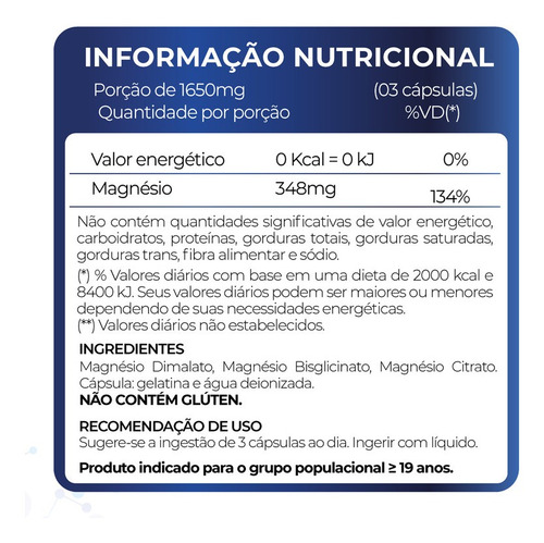 Imagem 4 de 4 de Kit 2 Three-mag Blend Magnésio Dimalato Bisglicinato Citrato