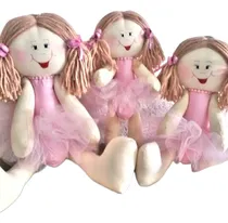 Comprar Kit Com 3 Bonecas De Pano Bailarina Decoraçao Quartou002Ffesta