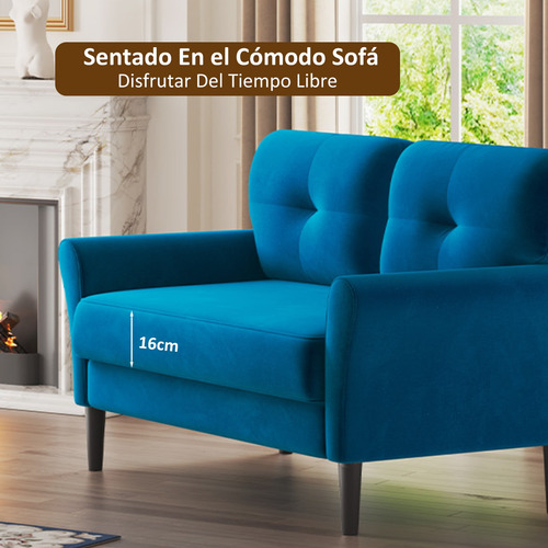 Sofá Pequeño Sofá Loveseat Sofás De Terciopelo Suave Comedor