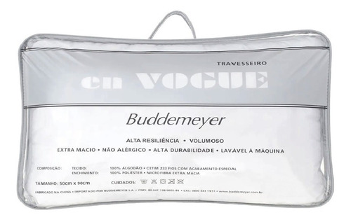 Imagem 1 de 4 de Travesseiro King Buddemeyer En Vogue 50x90cm