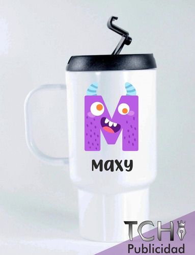 Jarro Térmico Personalizado Vaso Taza Souvenirs Niño Niña