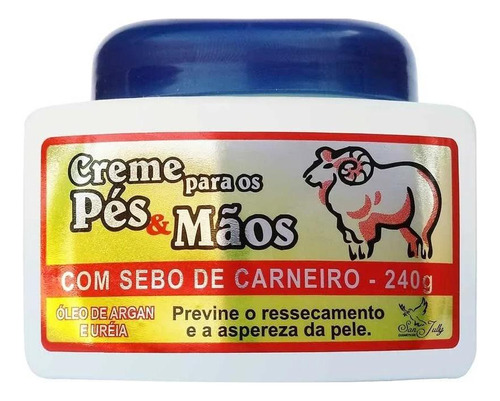 Kit Com 20 Creme Para Pés E Mãos Sebo De Carneiro Sanjully