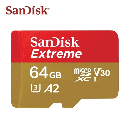 Tarjeta de memoria Sandisk Extreme Micro SD 64 GB V30 Drones 4k