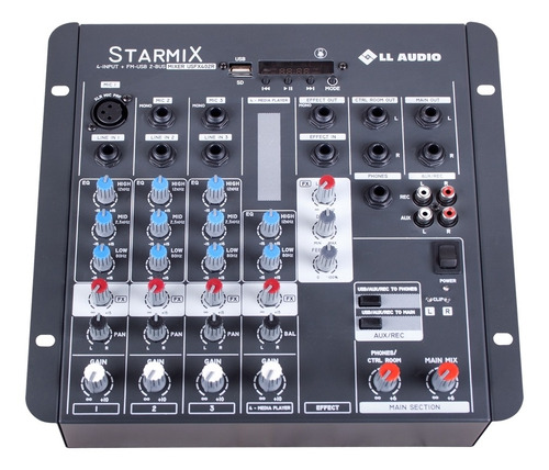 Mesa De Som Ll Starmix Efeito Usfx402r Bt Usb Bluetooth