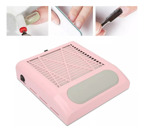 Extractor De Polvo Para Uñas Profesional 80w Rosa