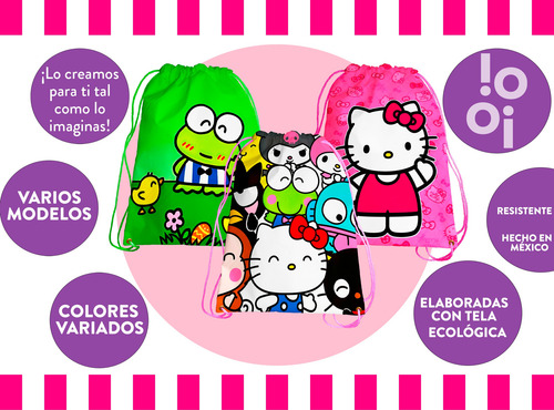 40 Morral Dulcero Hello Kitty Fiesta Infantil Recuerdos