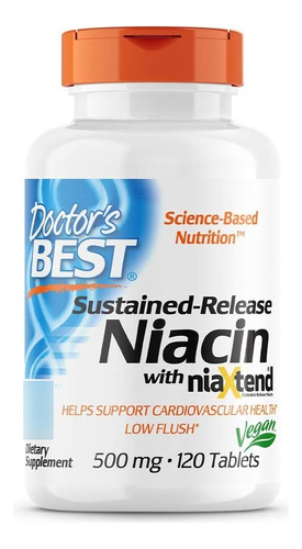 Doctor Best Vitamina B3 Niacina 500mg 100 Caps. Hecho Usa Sabor S/n