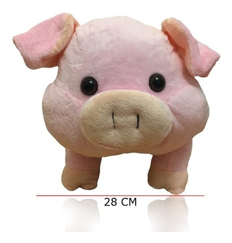 Chancho De Peluche Rosa Real 28 Cm Chanchito Cerdo Importado