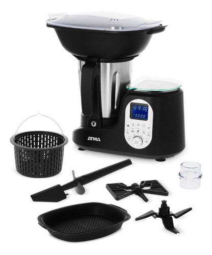 Imagen 5 de 6 de Robot De Cocina Negro Atma