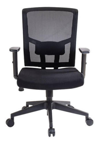 Silla de escritorio iSeating Caselli ergonómica  negra con tapizado de mesh