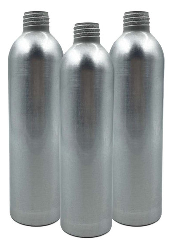 Envase Botella Aluminio 250 Ml Sin Tapa Rosca R-24 / 410 X 3