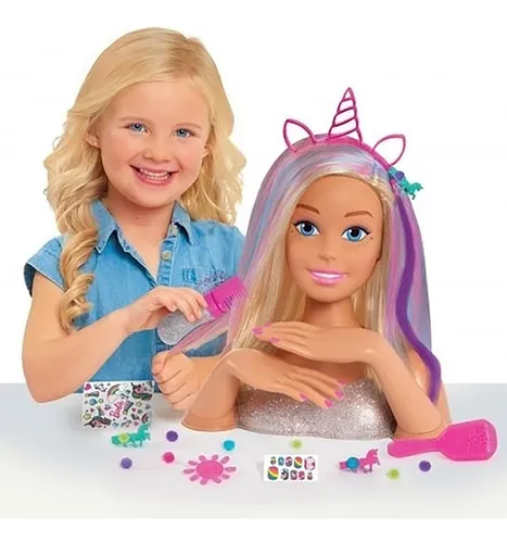 Barbie cabeza de peinado look luminoso sales