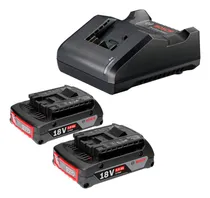 Comprar Kit 2 Baterías Bosch Ion De Litio 18v 2.0 Ah + Cargador