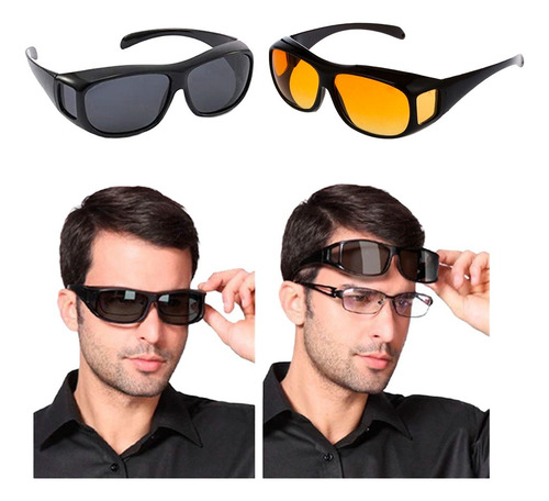 Pack De Lentes De Conducción Nocturna Antirreflejo X 2 Unid