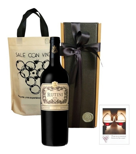 Box Vino Rutini Malbec Malbec  Caja Estuche Ideal Regalo