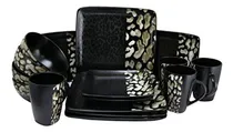 Comprar Set De Vajilla De Gres Savannah De 16 Piezas Elm-savannah-bn