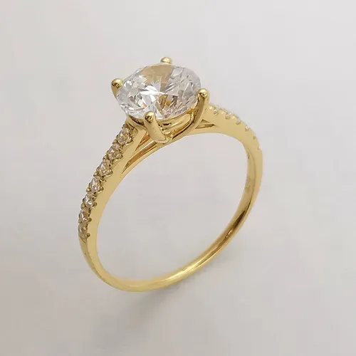 Anillo oro solitario new arrivals