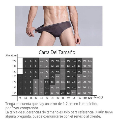 6pcs Ropa Interior Hombre Para De Tallas Extra Microfibra