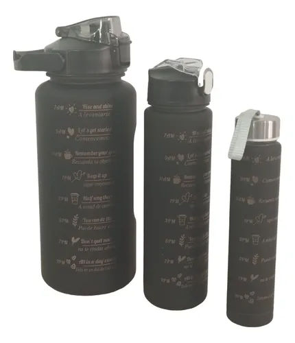 Juego 3 En 1 Termo Botella Botilito 2 L Portable + Stickers