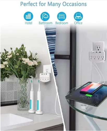 Cámara Oculta Wifi En Toma Corriente Salidas Usb Espia Hd