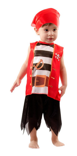 Disfraz Pirata Bebe Infancia Halloween Terror Bandana Nene C