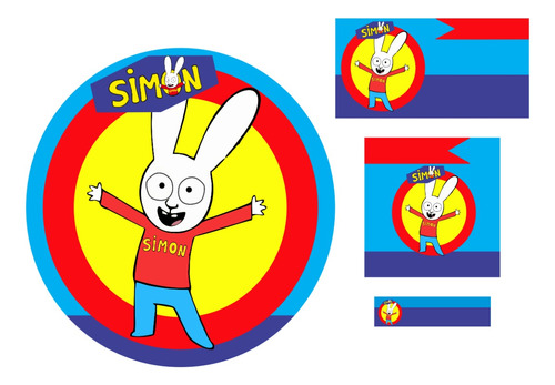 Simon El Conejo Etiqueta Escolar Kit Imprimible 