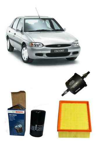 Kit Filtros Aceite, Aire, Nafta Ford Escort Zetec 1.8 96 03