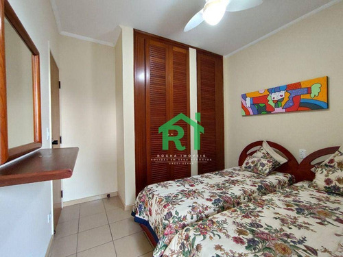 Imagem 17 de 24 de Apartamento Na Praia, Vista Para O Mar, 3 Dormitórios, Sendo 1 Suíte, 3 Sacadas, 2 Vagas De Garagem, Lazer Completo, Pitangueiras - Guarujá/sp - Fl0067
