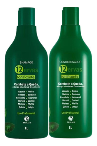 Shampoo + Condicionador 1 L Tonificante 12 Ervas