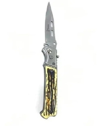 Canivete Automático 17cm Cabo Osso Com Bainha Original Line