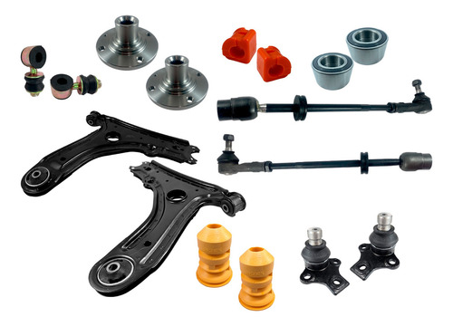 2 Horquilla 2 Base 2 Maza Vw Jetta A2 87-92 Direcc Hidr
