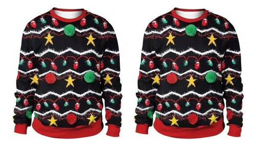 Sueter Navideño Ugly Sweater Navidad Pareja, 2 Unidades