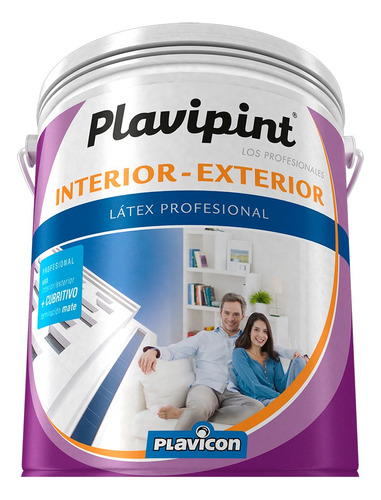 Latex Interior Exterior Mate Plavipint Antihongo X 20 Lt.