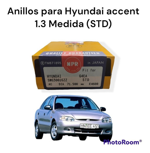 Anillos Hyundai Accent Getz Brisa 1.3 Medida (std) Marca Npr