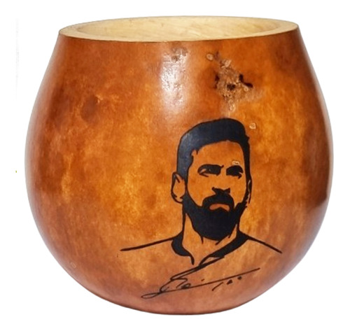 Mate De Calabaza Grabado Leo Messi Mate Tallado Messi