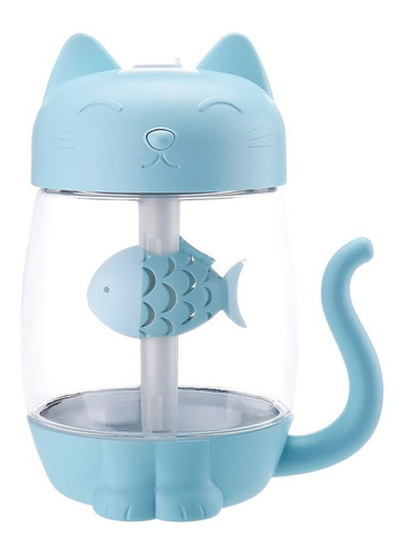 Humidificador Difusor Aromas Gatito Usb Con Luz Y Ventilador