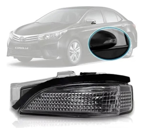 Lente Pisca Retrovisor Externo Corolla 2014 2015 16 17 18 19