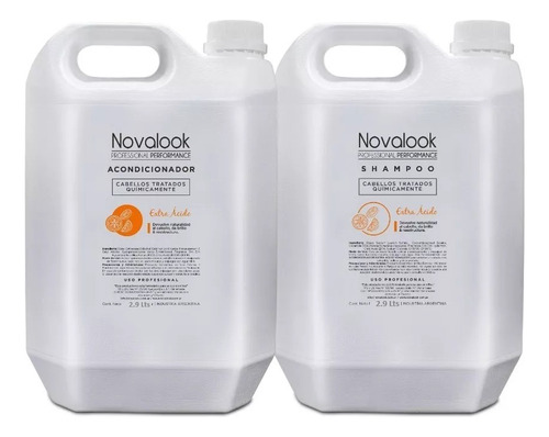 Shampoo + Acondicionador Extra Acido Novalook 2.9 Litros 