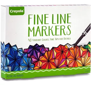 Marcadores Crayola Linea Fina 40 Colores Punta Plumones