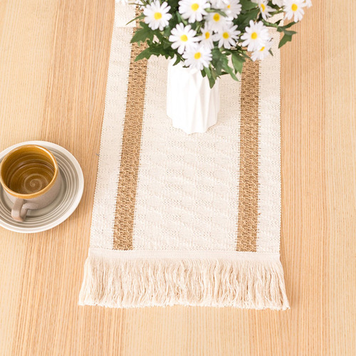 Bandera De Mesa De Macramé, Colores 11.81x47.24 Pulgadas
