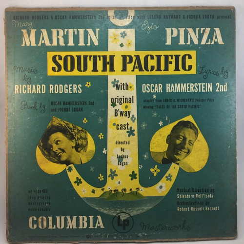 South Pacific - Martin - Pinza - Sound Track - Vinilo Lp
