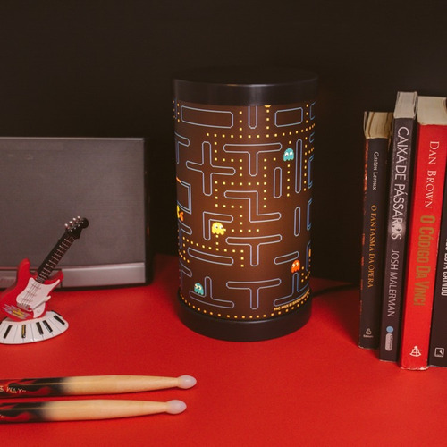 Imagem 2 de 4 de Luminária Abajur De Mesa Lumis Pacman Play Game Jogo Retro