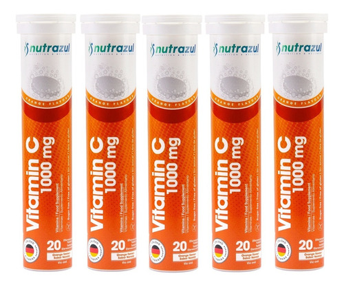 Vitamina C Nutrazul 20 Tab.  Efervescentes C/u - (pack 5u ).