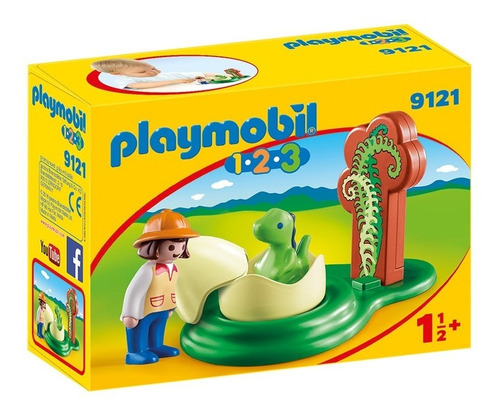 Playmobil 1.2.3 Huevo De Dinosaurio 9121 Exploradora 123