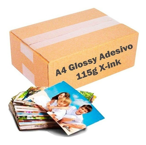 Papel Fotográfico Adesivo 115g A4 À Prova D´água 100 Folhas