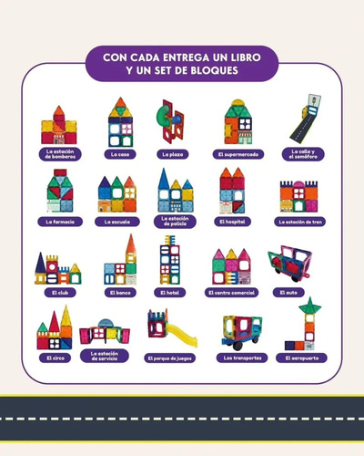 Bloques Magnéticos - Magnetix Clarín - Varios Disponibles | 7 Piezas | Estación De Bomberos