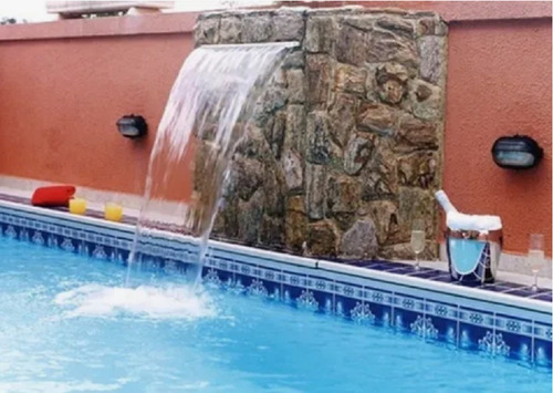 Cascata Piscina De Fibra Para Embutir 40 Cm Com Bico Inox