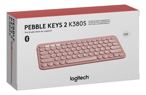 Teclado Logitech Pebble Keys 2 K380s Bluetooth Sp Rosa