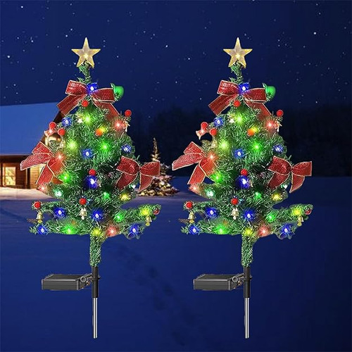 2 Luces Solares De Jardin Para Arbol De Navidad